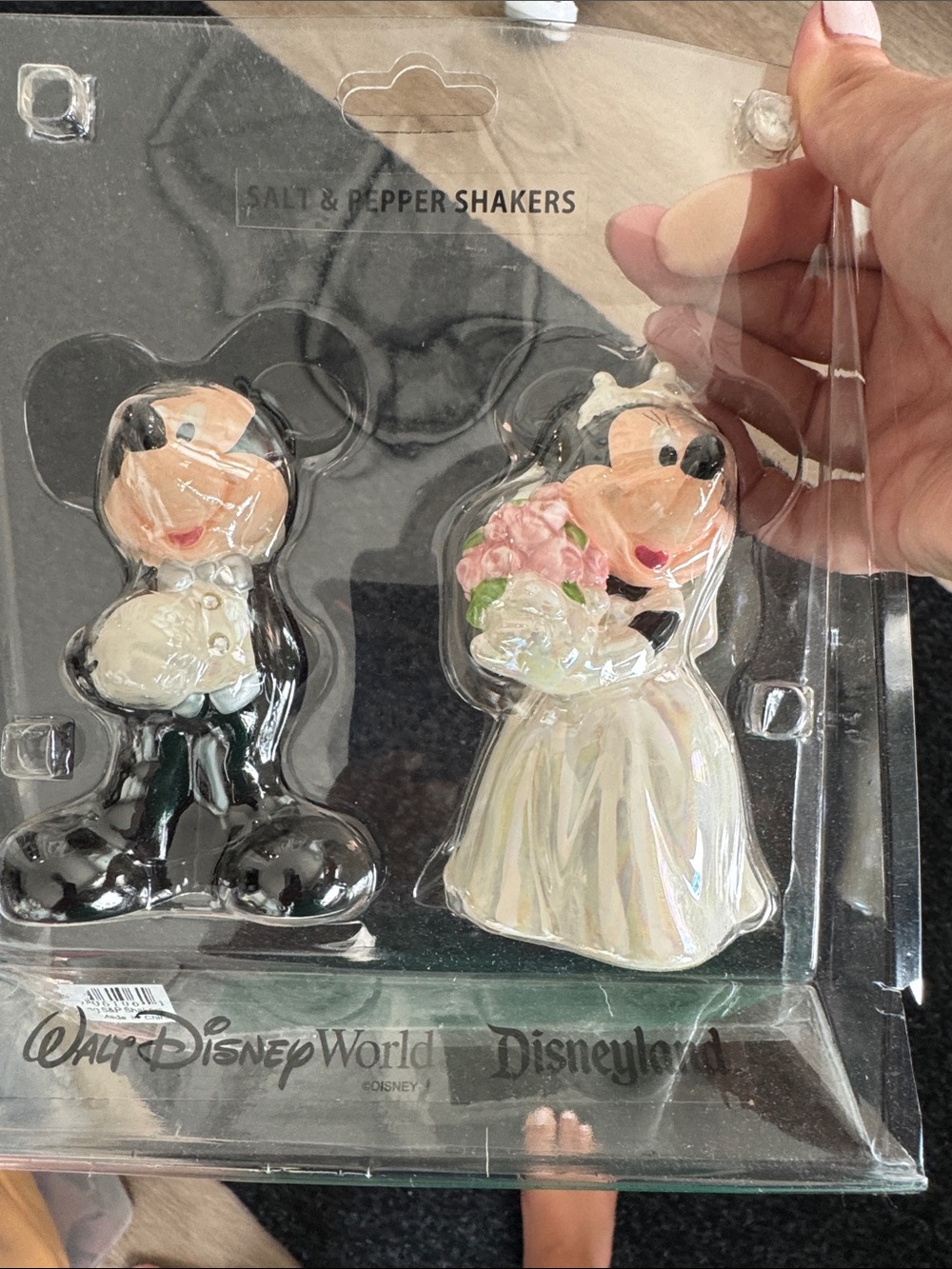 Disney Mickey & Minnie Wedding Salt and Pepper Shakers - White and Black